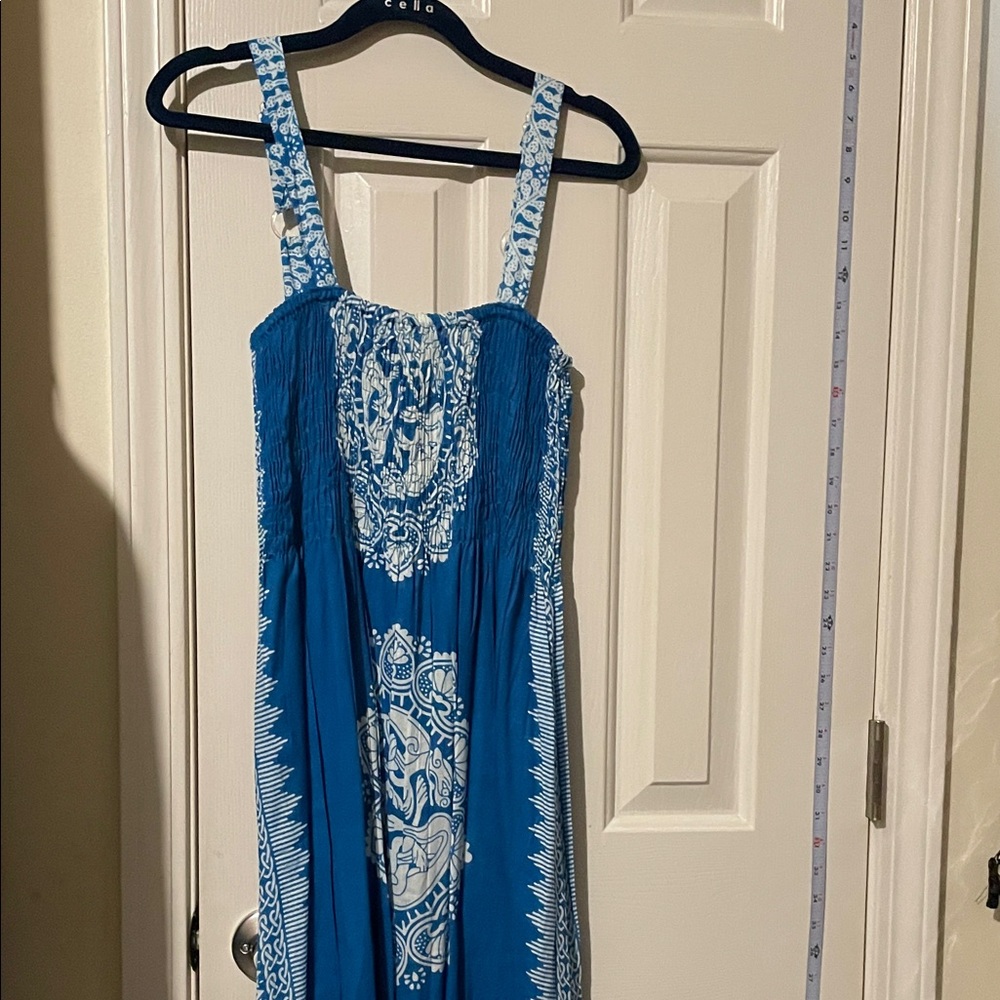 Blue Mandela Maxi Dress